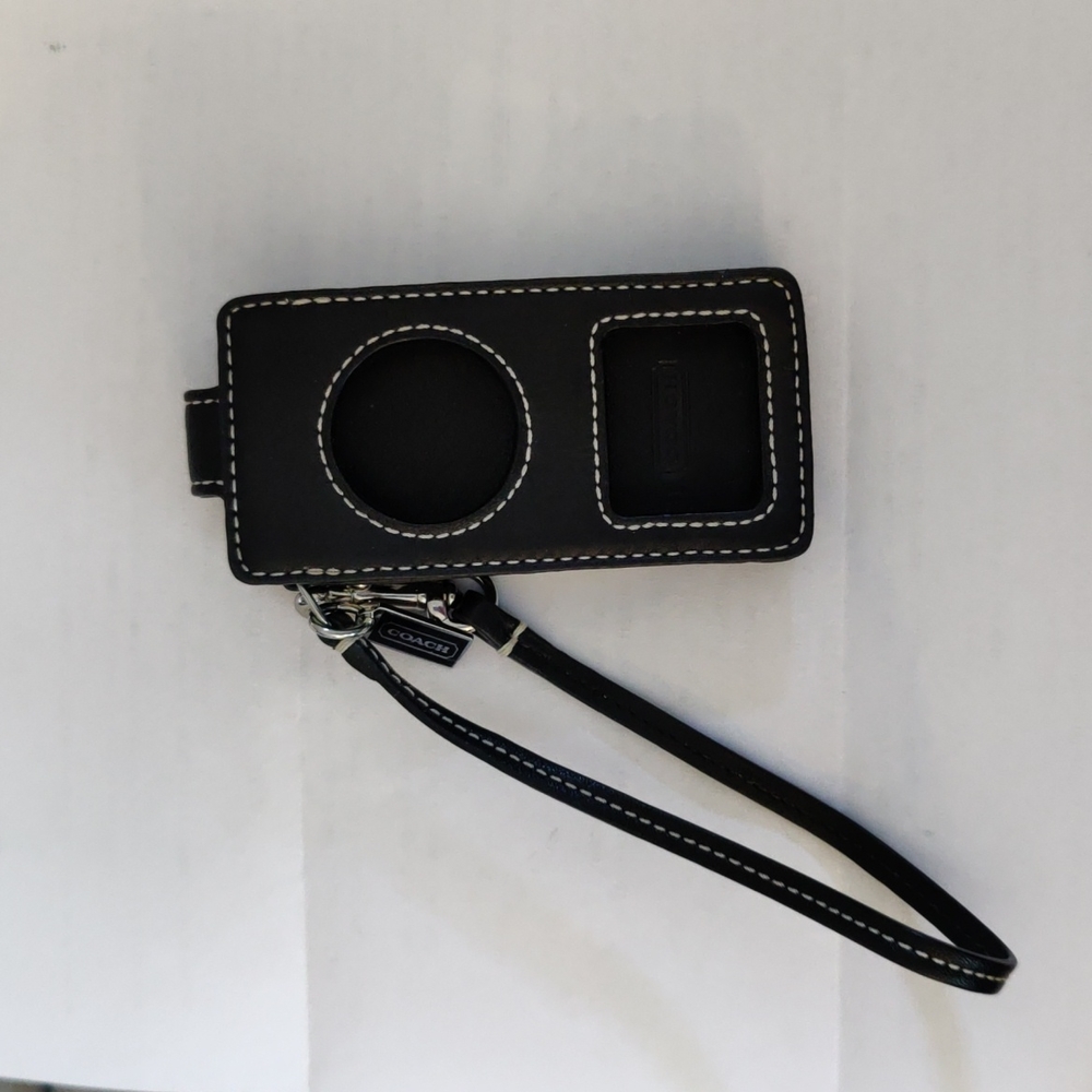 Vintage Coach Black Leather iPod case